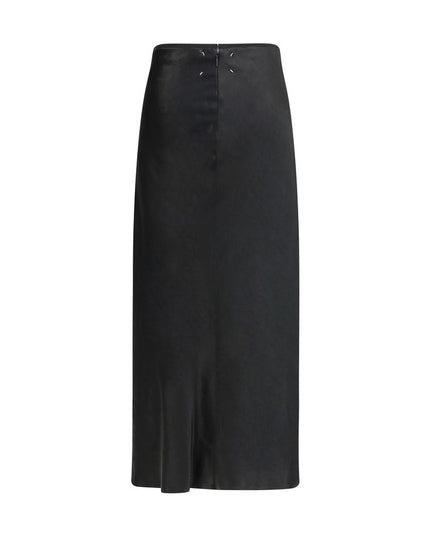 Margiela Black Acetate Midi Skirt