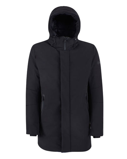 Yes Zee Black Nylon Jackets & Coat