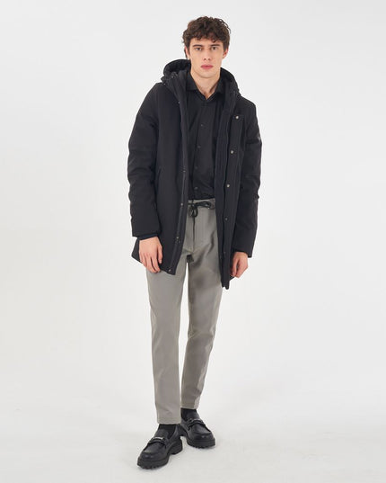 Yes Zee Black Nylon Jackets & Coat