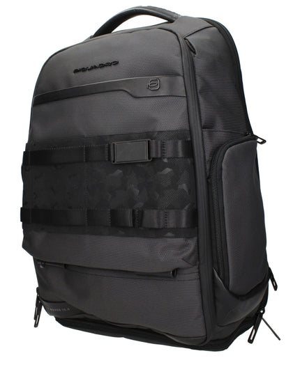 Piquadro Gray Fabric Backpack