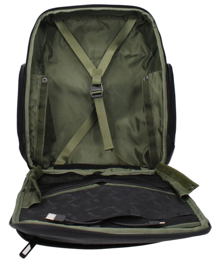 Piquadro Black Leather Backpack