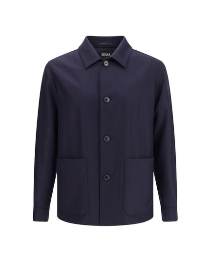 ZEGNA Blue Wool Clothing