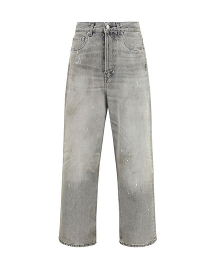 Haikure Gray Cotton Straight-Leg Jeans