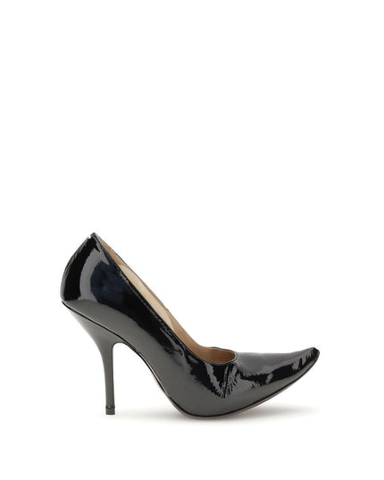 Margiela Black Calf Leather Bos Taurus High Heel Pumps