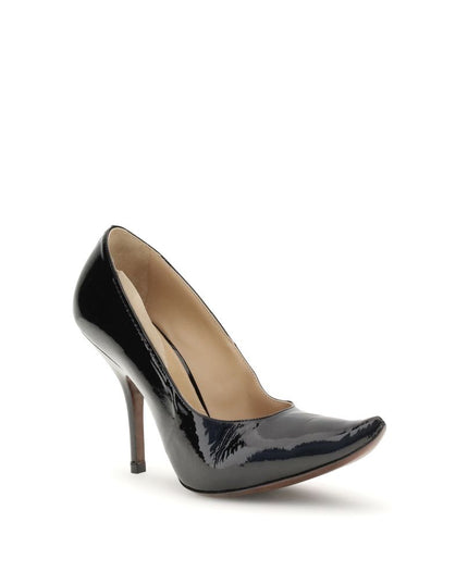 Margiela Black Calf Leather Bos Taurus High Heel Pumps