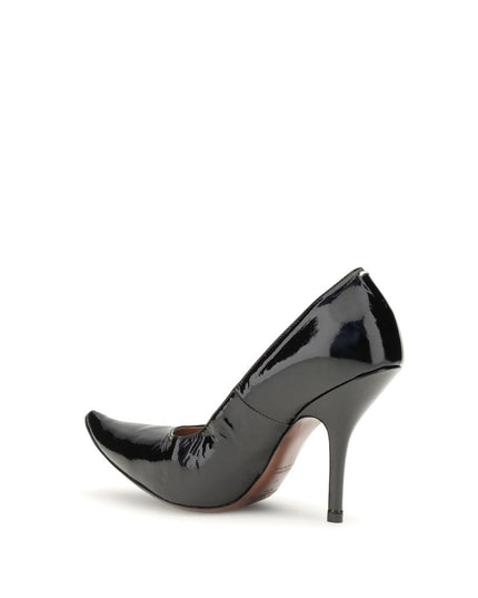 Margiela Black Calf Leather Bos Taurus High Heel Pumps