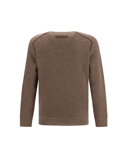 ZEGNA Brown Cashmere Cashmere Sweater