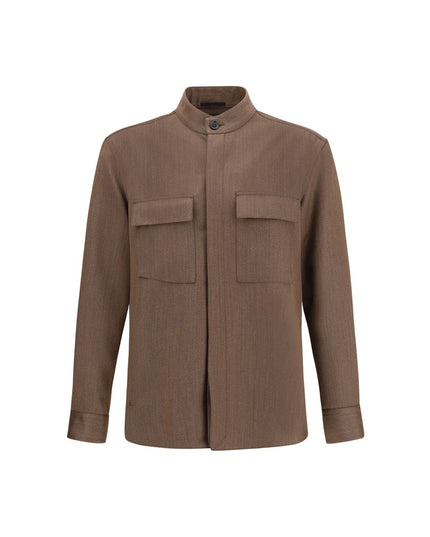 ZEGNA Brown Wool Coat