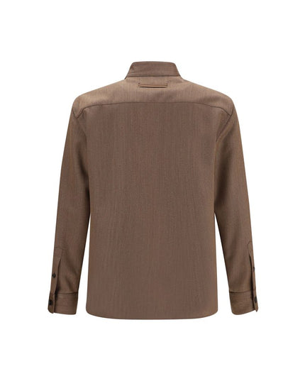 ZEGNA Brown Wool Coat
