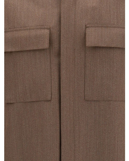 ZEGNA Brown Wool Coat