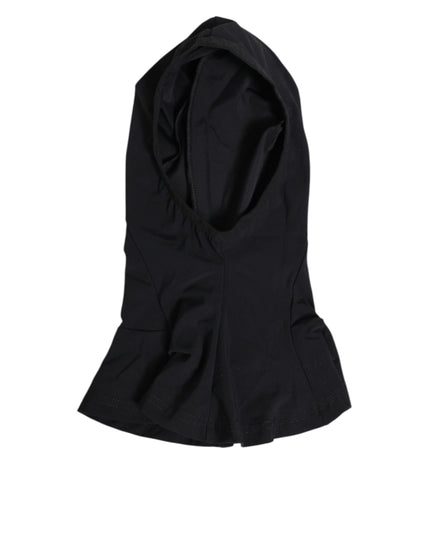 Dolce & Gabbana Black Nylon Elastane Balaclava Hood Face Cover Hat