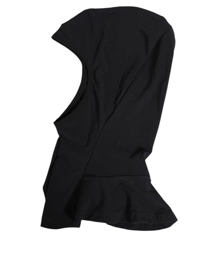 Dolce & Gabbana Black Nylon Elastane Balaclava Hood Face Cover Hat