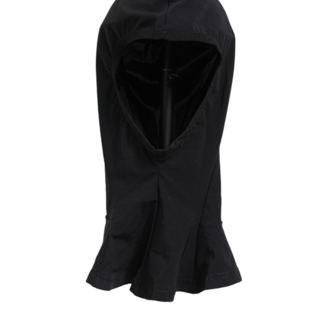 Dolce & Gabbana Black Nylon Elastane Balaclava Hood Face Cover Hat