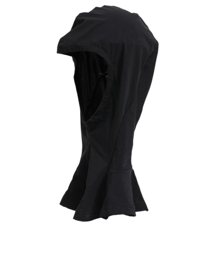 Dolce & Gabbana Black Nylon Elastane Balaclava Hood Face Cover Hat