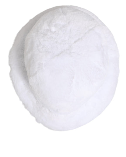 Dolce & Gabbana White Modacrylic Fur Bucket Men Capello Hat