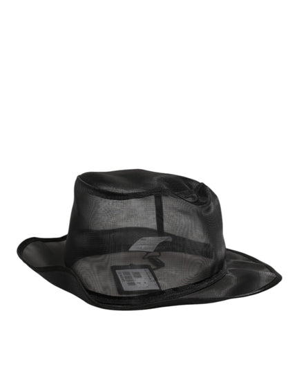 Dolce & Gabbana Black Silk Mesh Bucket Men Fisherman Cap Hat