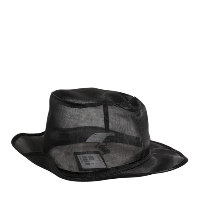Dolce & Gabbana Black Silk Mesh Bucket Men Fisherman Cap Hat