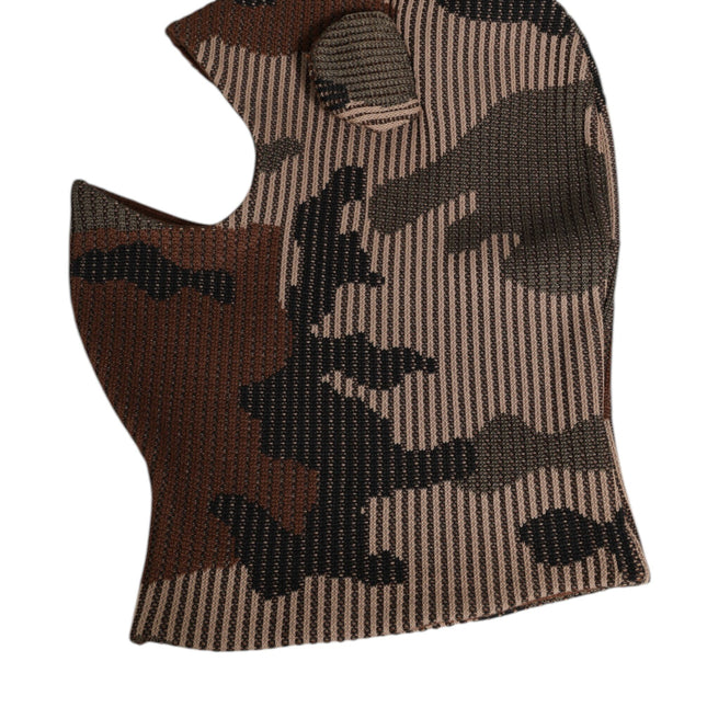 Dolce & Gabbana Multicolor Camouflage Balaclava Mask Men Cap One Size Hat