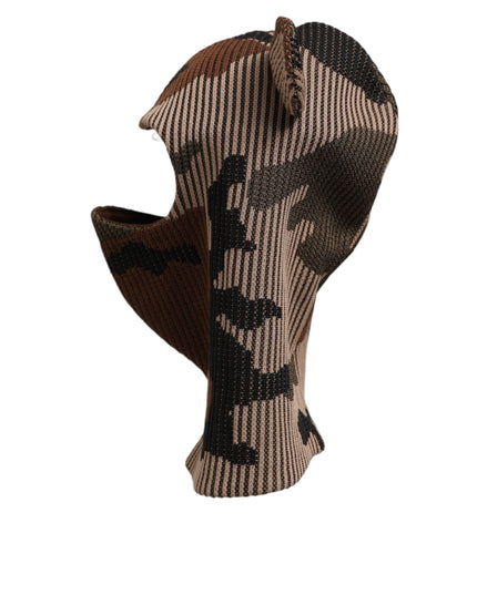 Dolce & Gabbana Multicolor Camouflage Balaclava Mask Men Cap One Size Hat