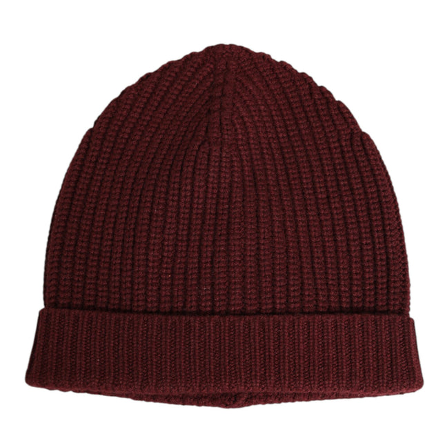 Dolce & Gabbana Brown Cashmere Knitted Beanie Capello Men One Size Hat
