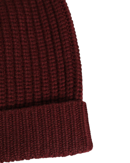 Dolce & Gabbana Brown Cashmere Knitted Beanie Capello Men One Size Hat