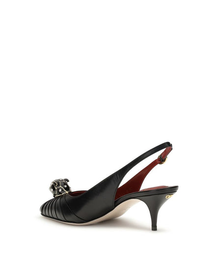 Valentino Garavani Black Leather High Heel Pumps