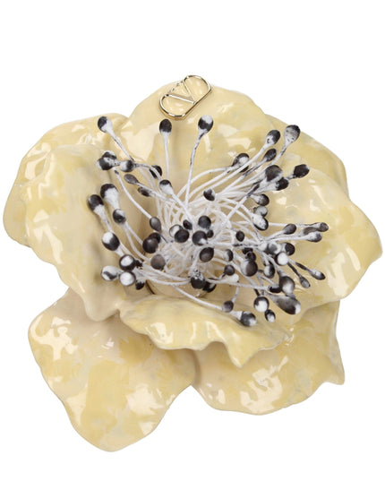 Valentino Garavani Beige Metal Broch