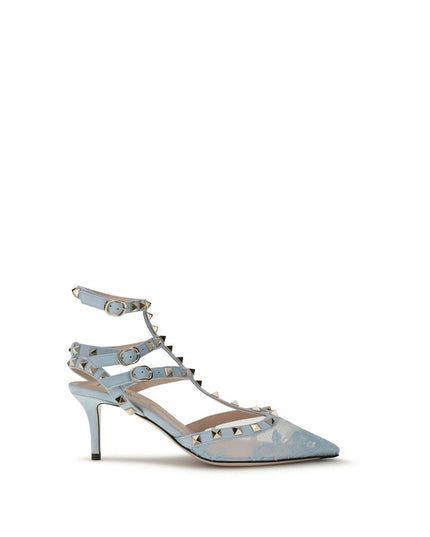 Valentino Garavani Light Blue Fabric High Heel Pumps