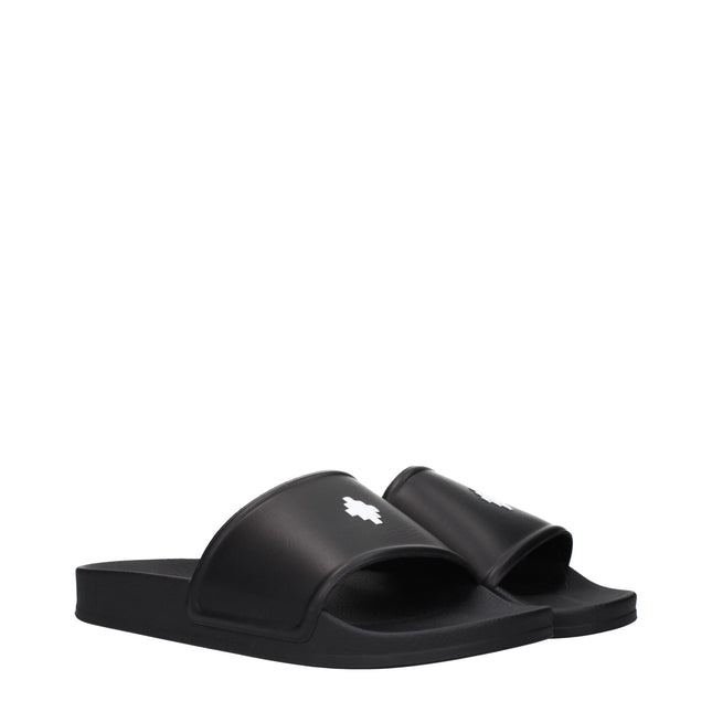 Marcelo Burlon Black Cotton Slippers