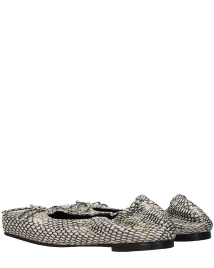 Jacquemus Beige Leather Ballet Flats