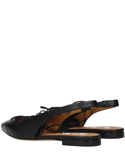 Moschino Black Leather Flats