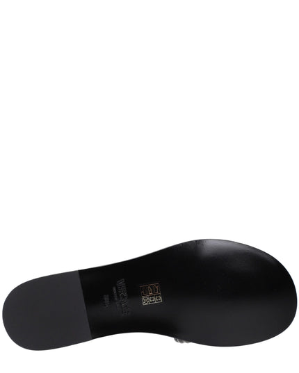 Versace Black Leather Slippers