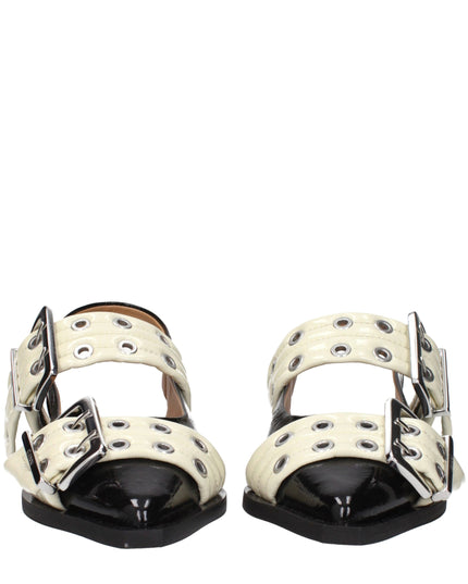 Ganni Black Polyethylene Flat Sandals