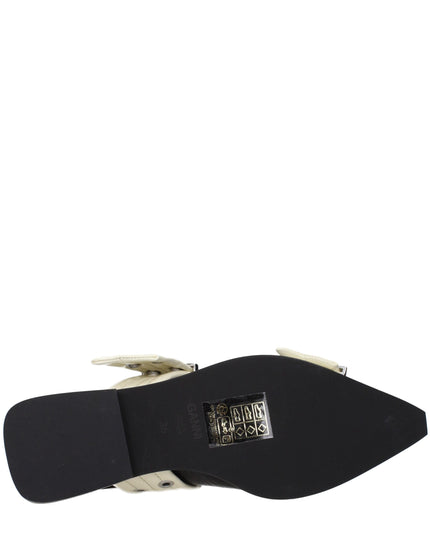 Ganni Black Polyethylene Flat Sandals