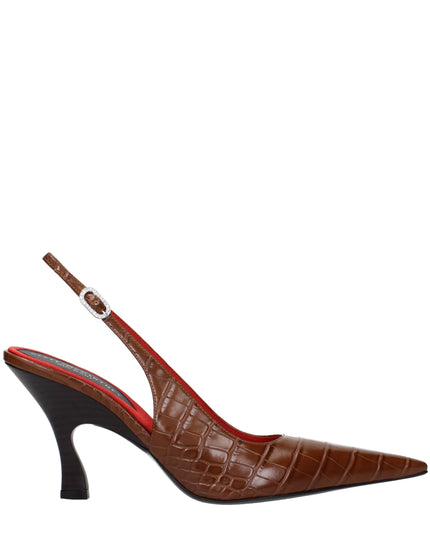 Stella McCartney Brown Leather High Heel Pumps