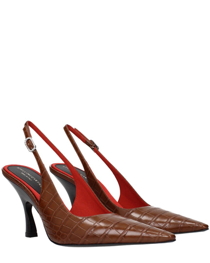 Stella McCartney Brown Leather High Heel Pumps