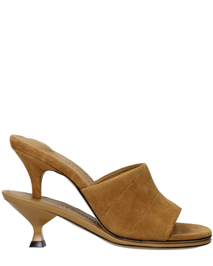 Jacquemus Brown Leather Stiletto Heel Sandals