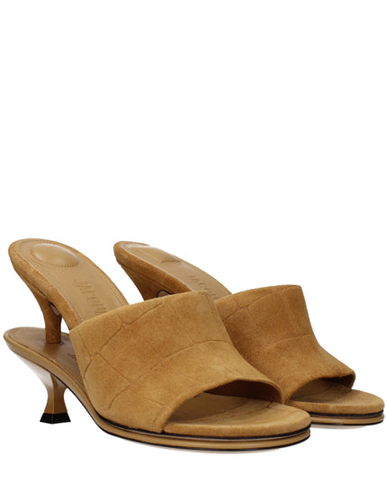 Jacquemus Brown Leather Stiletto Heel Sandals