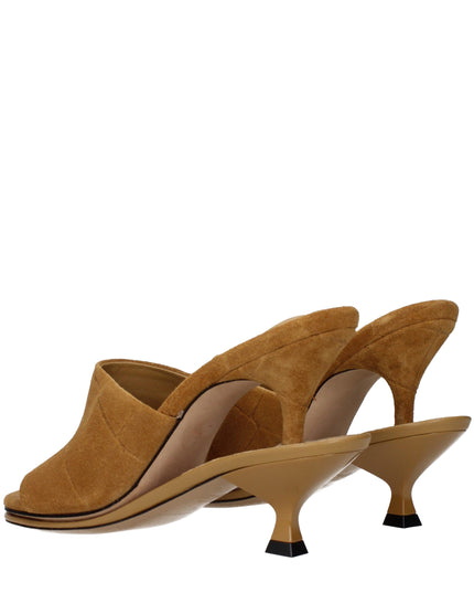 Jacquemus Brown Leather Stiletto Heel Sandals