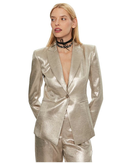 Patrizia Pepe Yellow Polyester Blazer