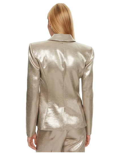 Patrizia Pepe Yellow Polyester Blazer