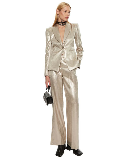 Patrizia Pepe Yellow Polyester Blazer