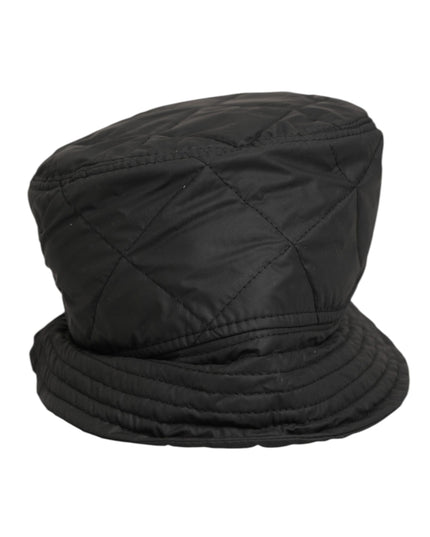 Dolce & Gabbana Black Nylon Quilted Bucket Men Capello Hat