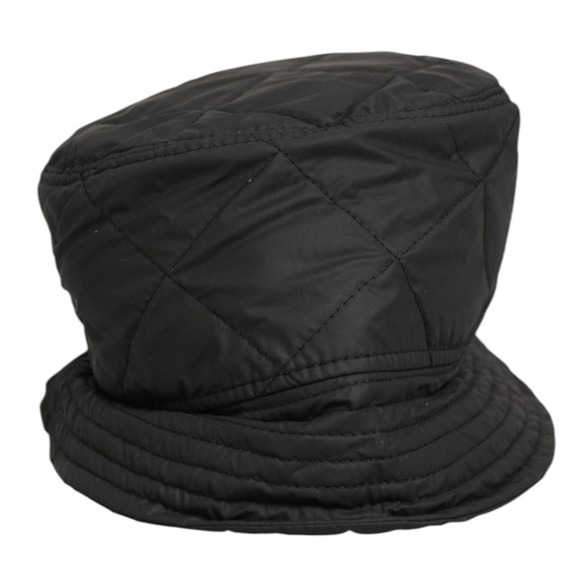 Dolce & Gabbana Black Nylon Quilted Bucket Men Capello Hat