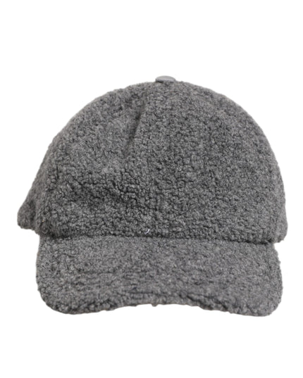 Dolce & Gabbana Gray Wool Fleece Rapper Men Baseball Capello Hat