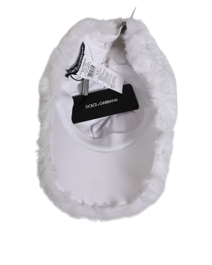 Dolce & Gabbana White Modacrylic Rapper Men Baseball Capello Hat