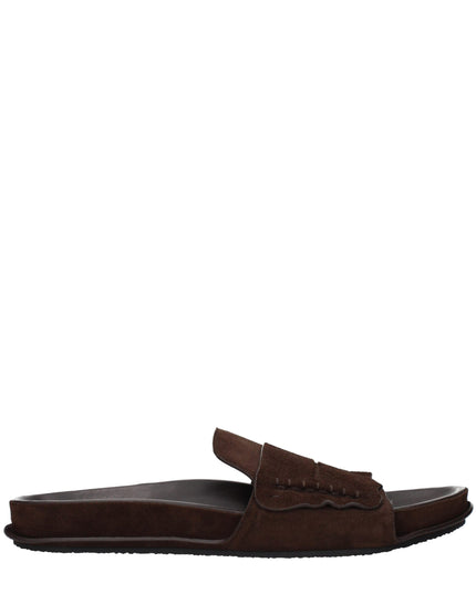 Jacquemus Brown Leather Slippers