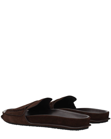 Jacquemus Brown Leather Slippers