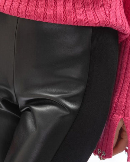 Patrizia Pepe Black Polyethylene Legging