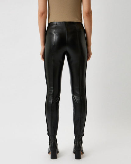 Patrizia Pepe Black Polyethylene Legging